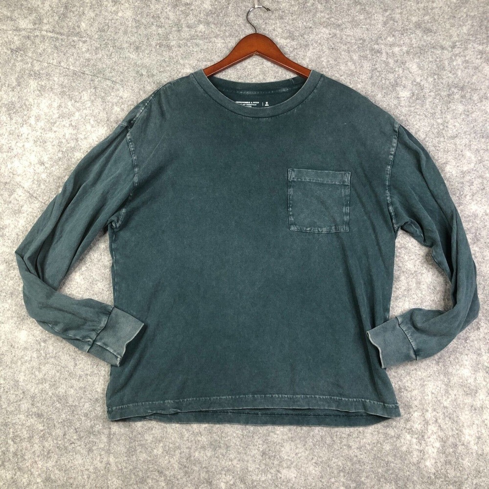 Abercrombie & Fitch Soft A&F Essentials Oversized Crew Neck Long Sleeve Shirt M
